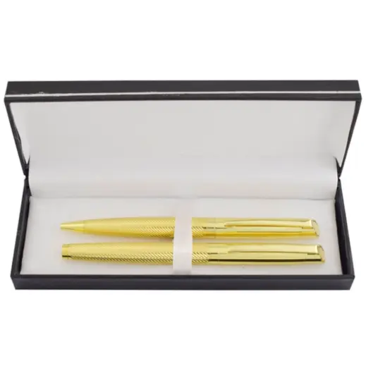 Golden Quill Roller & Ball Set Open